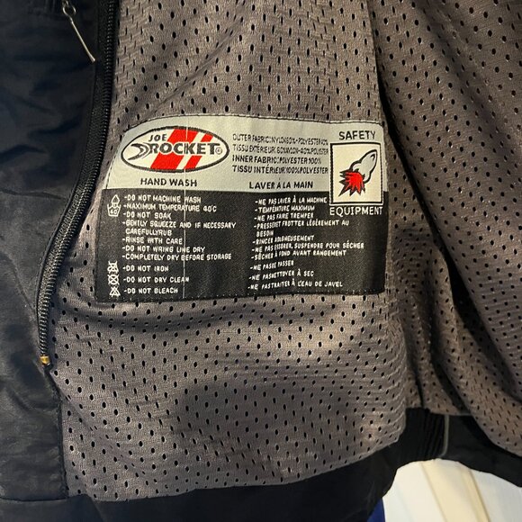 Joe Rocket Women’s Motorcycle Jacket Medium Blue Black Padded & Lined Moto Style - Picture 9 of 9